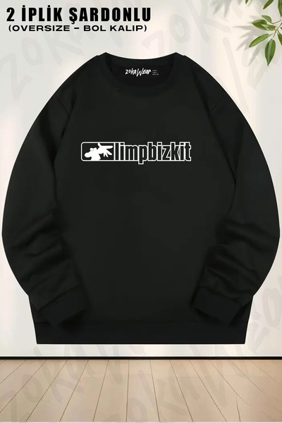 ZOKAWEAR Φούτερ Unisex Loose Fit Limp Bizkit με τύπωμα Design oversized με λα...