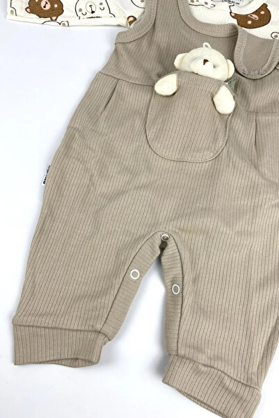 Maxi İdol Teddy Bear Baby Romper - Bodysuit and Jumpsuit – 3-6-9 Months Baby Clothing