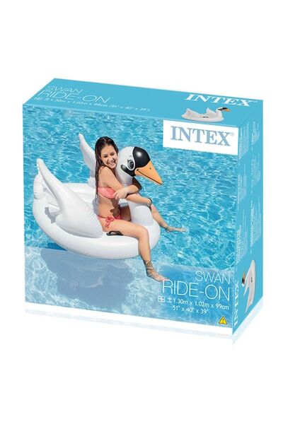 Intex Lebădă gonflabilă călăritoare albă, 1,78 m x 69 cm