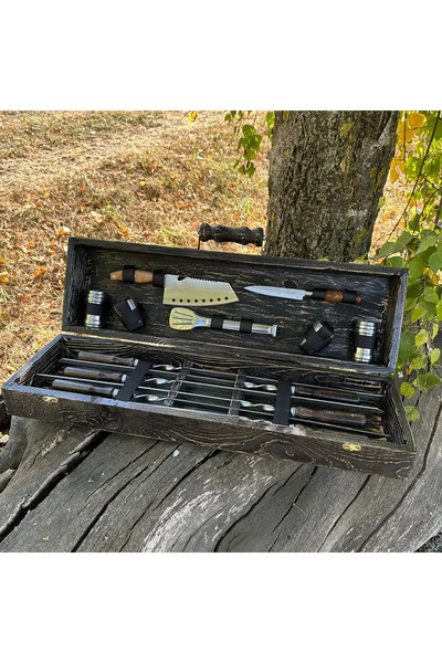 Lider Set gratar premium, gratar, picnic, camping, pescuit, 17 buc in set