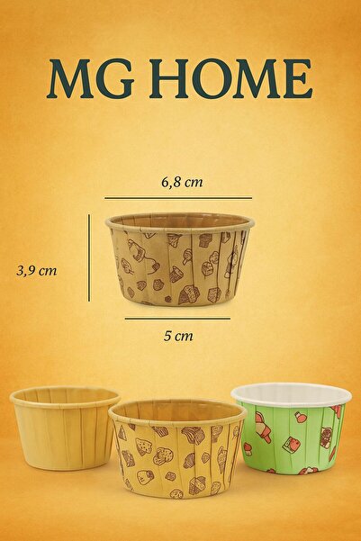 MG HOME 12 Pieces Rabbit Muffin Cake Mold 5X4X7 cm |   Non-Breakable Hard Cardboard Disposable