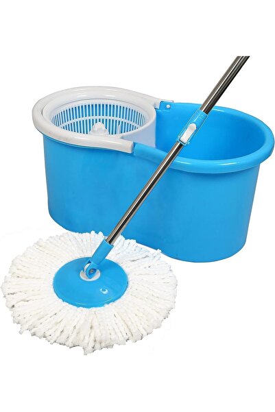 Twinkle Mart 360° Magic Spin Mop Bucket Set - Black (Blue)