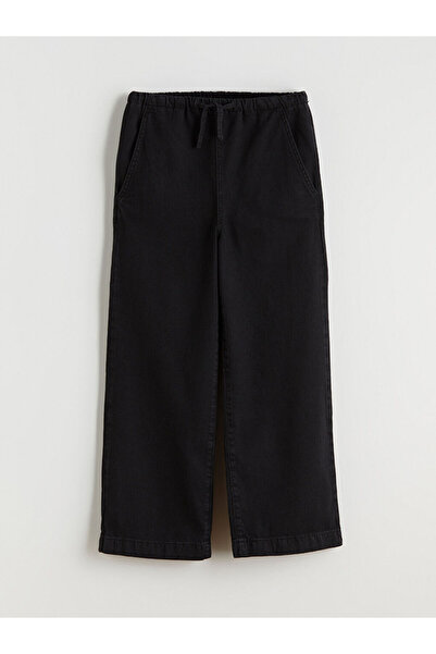 LC Waikiki Black Wideleg Girl's Jean Pants