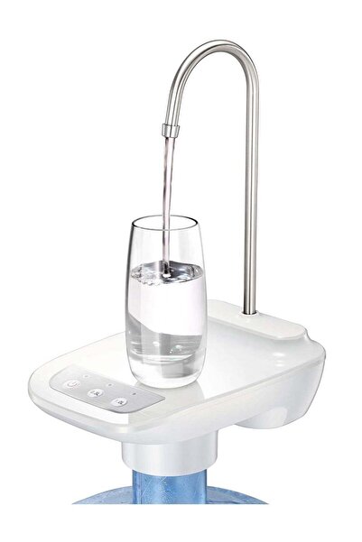 Generic موزع زجاجات المياه بمضخة مياه كهربائية، سعة 5 جالون (أبيض)