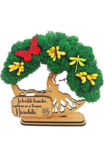 OEM Operă decorativă „Arborele Vieții” cu mușchi stabilizat și accente decora...