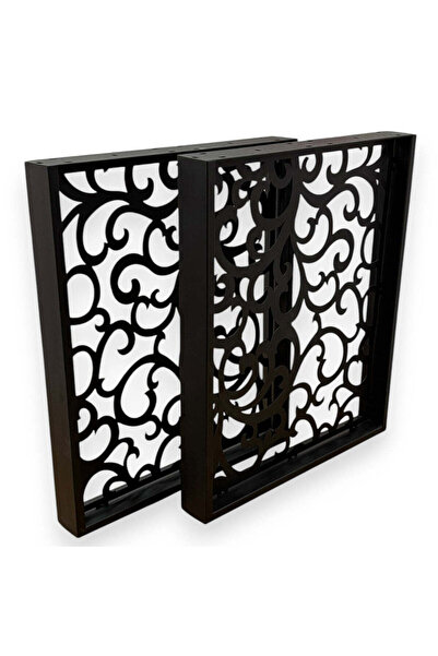 buz Picioare de masă metalice, set de 2 (negru/alb/auriu), 60 x 71,8 x 60 cm