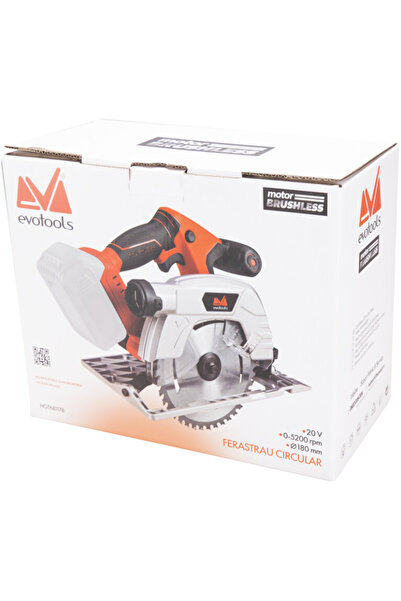 Evotools Circular Saw without Battery and Charger EPTO Brushless - Voltage 20 V Saw diameter 180 mm