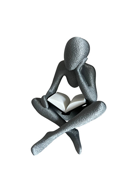 Techify Sculptură modernă „Reader” imprimată 3D – Obiect decorativ elegant pe...