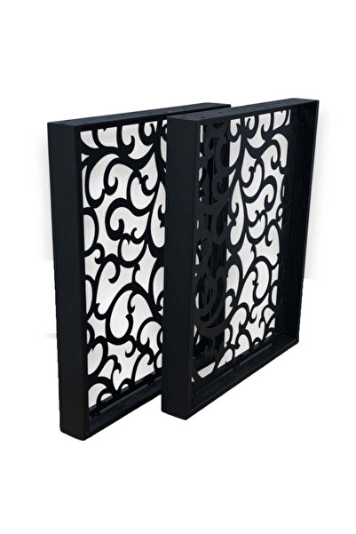 buz Picioare de masă metalice, set de 2 (negru/alb/auriu), 60 x 71,8 x 60 cm