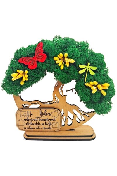 OEM Operă de artă decorativă „Arborele Vieții” cu mușchi stabilizat și accent...