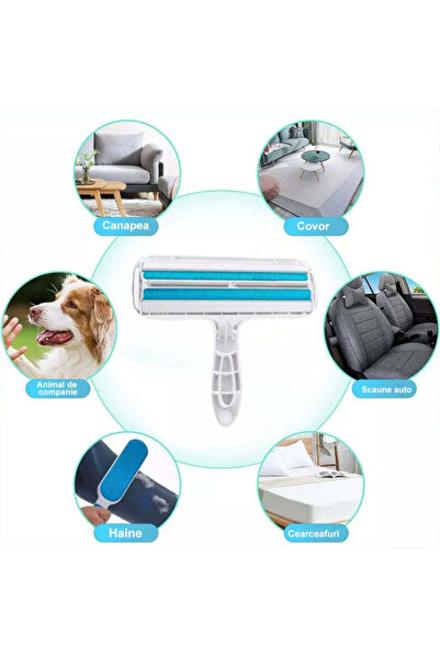 buz Lint roller - Pet hair cleaning brush, bidirectional, blue