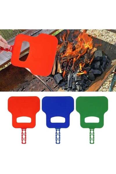 Generic GO2CAMPS GO2CAMPS BBQ Fan Plastic | Plastic Barbecue Hand Fan | Outdoor Barbecue Fire Bellow, Campi