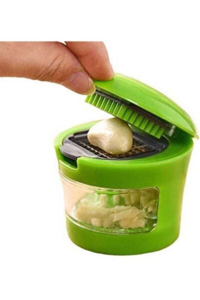 Generic مفرمة الثوم مع حاوية خضراء 7.6 × 7.4 × 7.2 سم