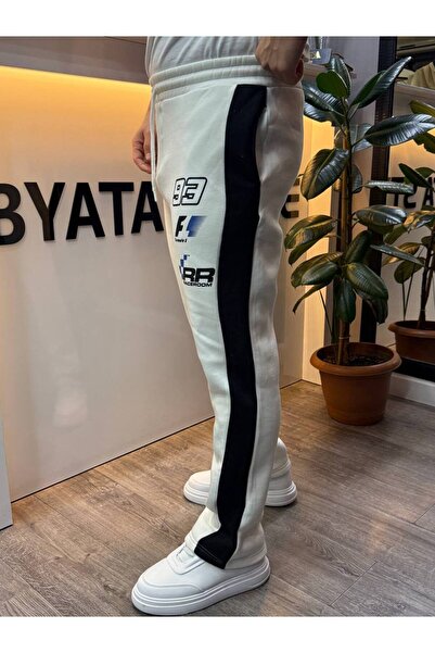 BYATA MENS STYLE Мъжки панталони с принт от спортен екип