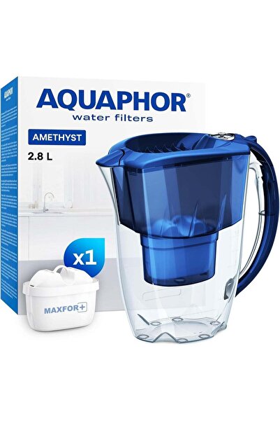 Generic Aquaphor Amethyst MFP+ Water Filter Jug, 2.8L Capacity, Slider Lid And Compact Design, Reduces Chlo
