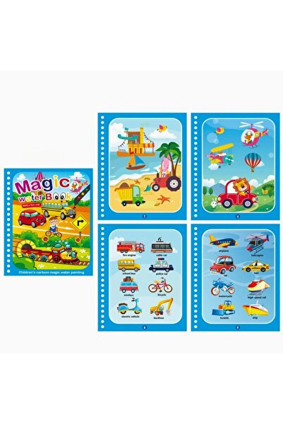 buz Carte de colorat Magic Book cu revelator de apă, reutilizabilă, diverse m...