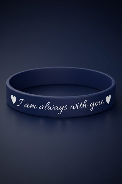 İyyaKee “I Am Always with You” Heart-Shaped Silicone Bracelet for Women and M...
