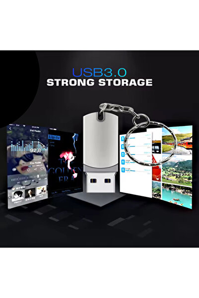 Flash Drive USB 8TB – High-Capacity Metal Pen Drive with Keychain, Mechanical Design