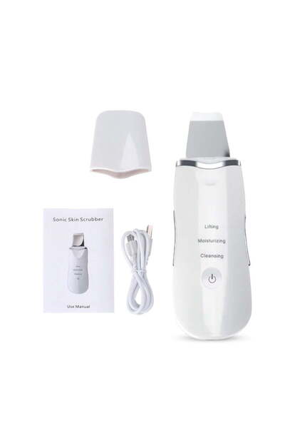 buz Ultrasonic Facial Cleansing Device (Skin Scrubber) – Lifting, Blackhead Removal, Hydration, Peelin