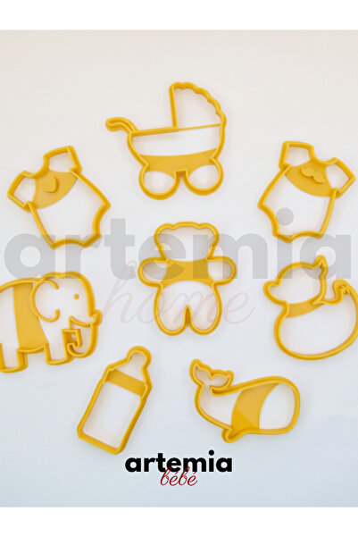 Artemia Home Baby Shower Set | 8-Piece Baby Themed Cookie Mold | Baby Shower & Birth Party Mold Set
