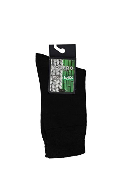 Bolero Men's Premium Wool Bamboo Socks Black