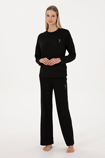 U.S. Polo Assn. Women's Black Pajama Set 50302050-Vr046