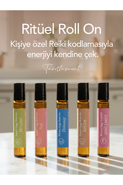 candelling TarottaSanat - 5'li Set %100 Doğal Aromaterapi Ritüel Roll On 10 Ml