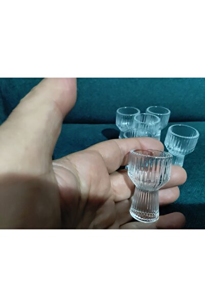 ORTAKÖY CENNETİ 6 Mini Shot Glasses Origami Decor 17 ml Volume 5.5 cm Height 3 cm Mouth Delisoga Brand Kalite
