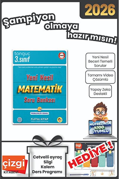 Tonguç Yayınları 3. Sınıf Yeni Nesil Matematik Soru Bankası