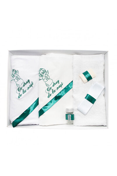 OEM Trusou de botez cu 6 piese personalizat cu broderie - "Cu dragoste de la ...