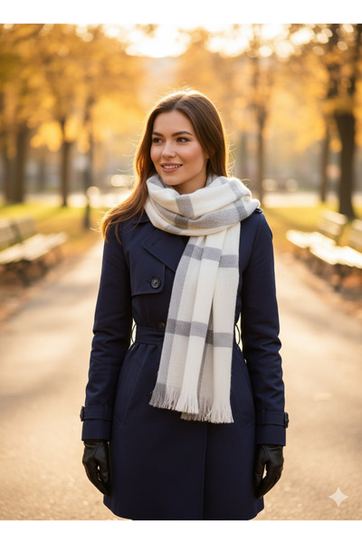 Kervan Pazar وشاح شتوي نسائي للرقبة والكتف