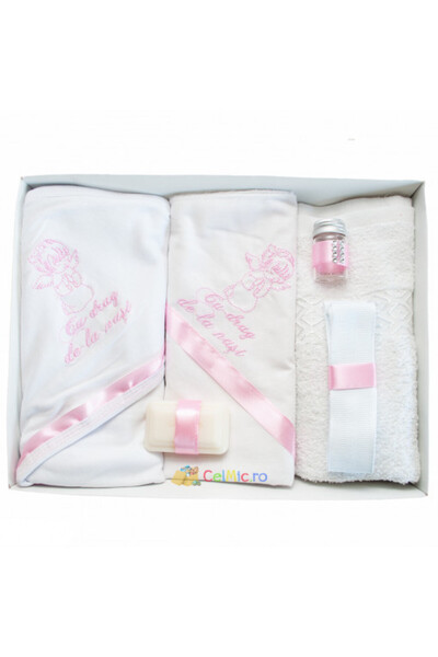 OEM Set botez personalizat format din 6 piese cu broderie „Cu dragoste de la ...