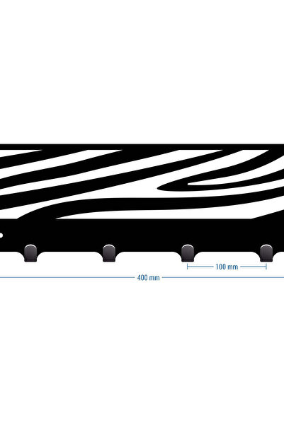 buz Suport metalic de perete pentru hol/baie/living, negru, abstract-modern