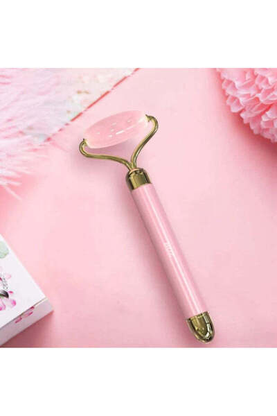 buz Electric Pink Jade Facial Massage Roller – Lifting, Detoxification, Firming