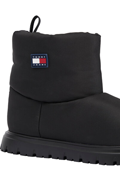 Tommy Hilfiger Women's Brand Logo Waterproof Warm Lined Black Boots & Booties Suitable for Winter Use