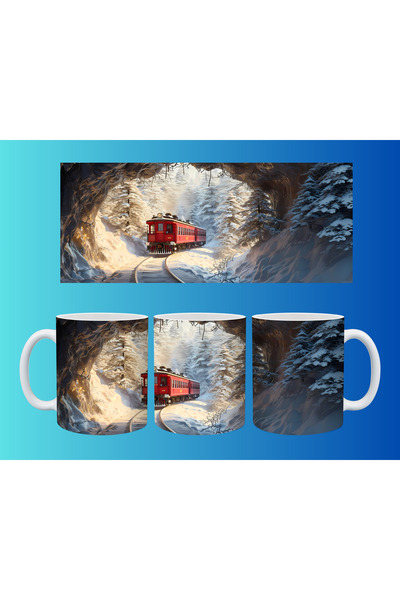 Evion كوب مفهومي لرأس السنة وعيد الميلاد - تصميم طباعة مخصص ملون