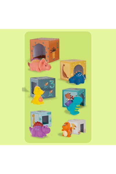 buz Montessori Tower, 6 cardboard cubes, stackable with shapes, numbers and animals, 3 years