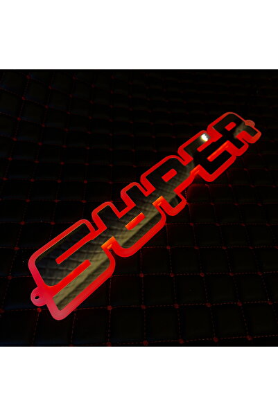 Karadeniztırmarket LEDLİ SUPER YAZISI KIRMIZI