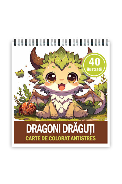 Legendary Gifts Книжка за оцветяване, 40 илюстрации Сладки дракони