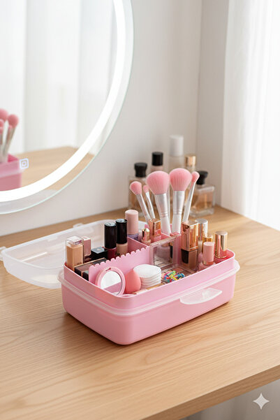 Hangora BUFFER® 12 Bölmeli Çok Amaçlı Takı Toka Kutusu Dikiş Kutusu Kapaklı O...