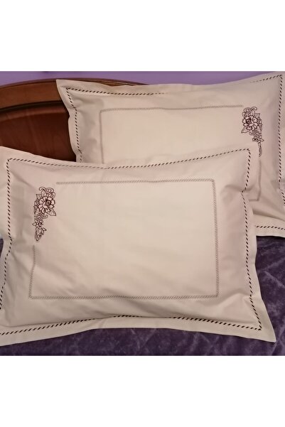 Casa Bucuriei Embroidered Bedding Set 260 x 280 cm Casa Bucuriei, Classic Design, 4 pcs, mineral pink/beige