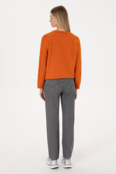 U.S. Polo Assn. Kadın Gri Straight Fit Jean Pantolon 50316569-DN0025