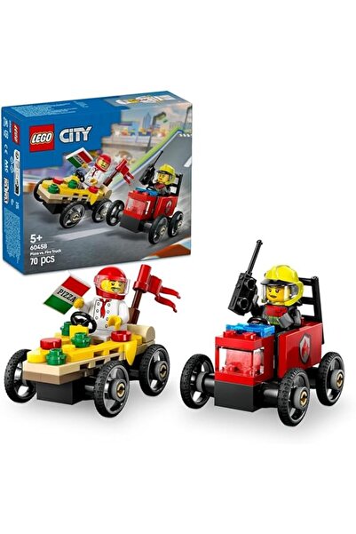 LEGO City 60458 Pizza vs Fire Truck Gravity Racers (70 pieces)