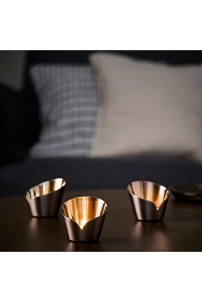 IKEA Tealight Holder, Stainless Steel, 7cm