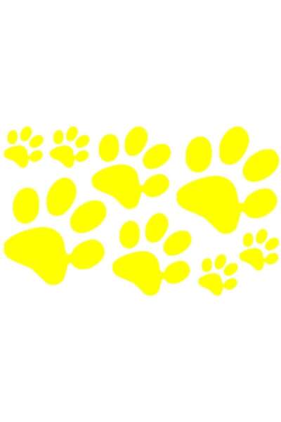 Oracal Set 8 stickere labute de pisica sau caine, galben