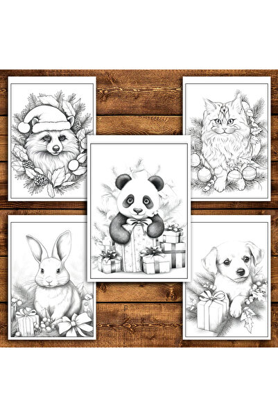 Legendary Gifts Coloring book, 50 illustrations, Festive Animals