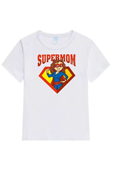 MARİ Tricou personalizat, ,,supermom", alb