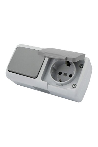 Klaus 2 τεμάχια, διακόπτης + πρίζα Ip54 με λευκή επιφάνεια, KE21110 (5/60)