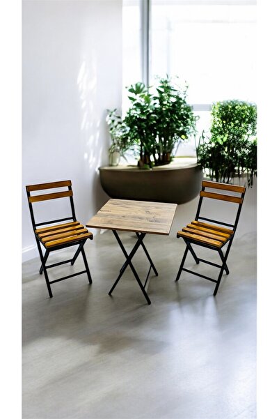Modern Style Home Balkon Bahçe Mutfak 3'lü Bistro Set Katlanır Masa sandalye ...