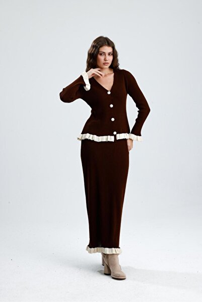 Sempre SET DUBLU STILAT cu detaliu cu volane